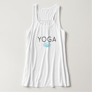 Yoga-blauer einfacher Lotus-Behälter Tank Top