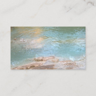 Yoga Blue Green Water Business Card Visitenkarte