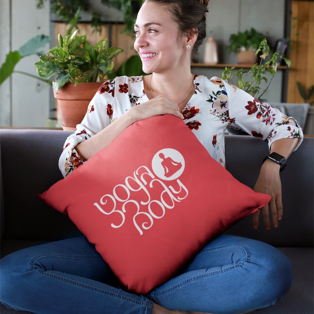 Yoga Body mit Yoga Pose Grafik drucken Lendenkissen (Von Creator hochgeladen)