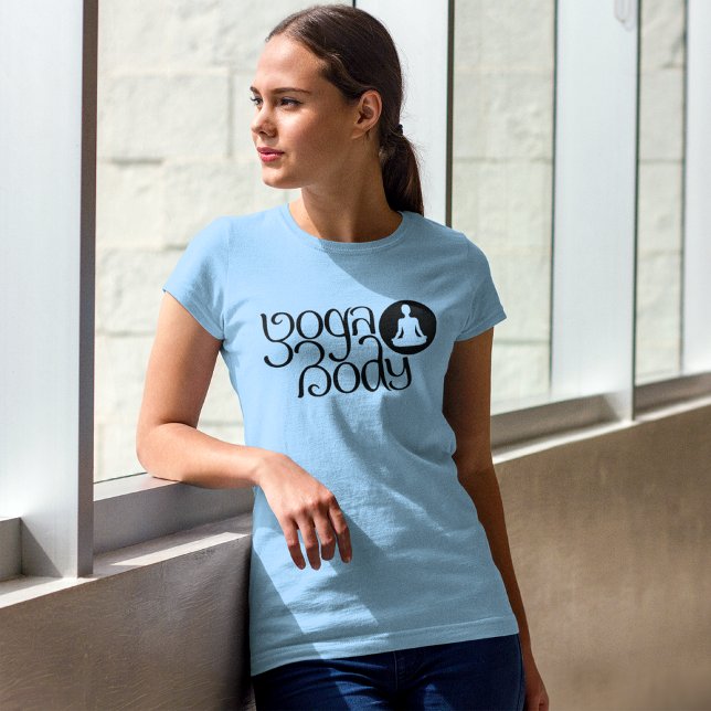 Yoga Body mit Yoga Pose Grafik drucken T-Shirt (Von Creator hochgeladen)