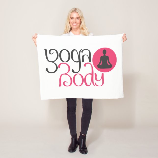 Yoga Body mit Yoga Pose Graphic Fleecedecke (Beispiel)