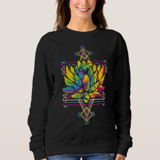Yoga Boho Blütenblüte Heilige Geometrie Lotus Sweatshirt