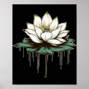 Yoga Botanischer Lotus Spirituell Poster