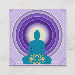 Yoga Business Card für elegante Lotus Blume Quadratische Visitenkarte