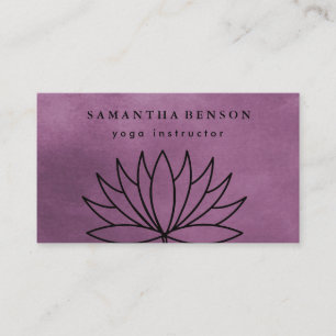 Yoga Business Card für elegante Lotus Blume Visitenkarte