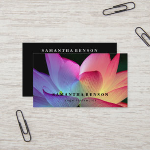 Yoga Business Card für elegante Lotus Blume Visitenkarte