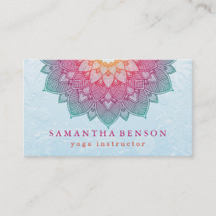 Yoga Business Card für elegante Lotus Blume Visitenkarte