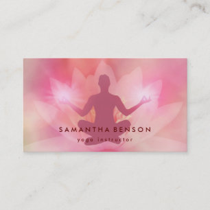 Yoga Business Card für elegante Lotus Blume Visitenkarte