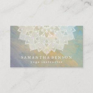 Yoga Business Card für elegante Lotus Blume Visitenkarte
