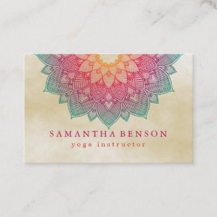 Yoga Business Card für elegante Lotus Blume Visitenkarte