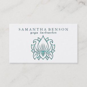 Yoga Business Card für elegante Lotus Blume Visitenkarte