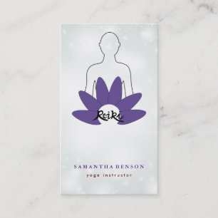 Yoga Business Card für elegante Lotus Blume Visitenkarte