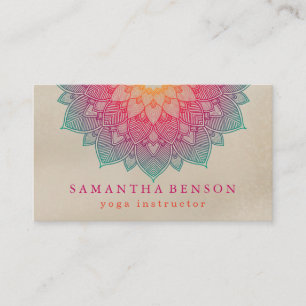 Yoga Business Card für elegante Lotus Blume Visitenkarte