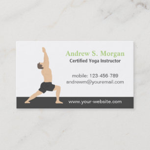 Yoga Business Cards für moderne Männer Visitenkarte