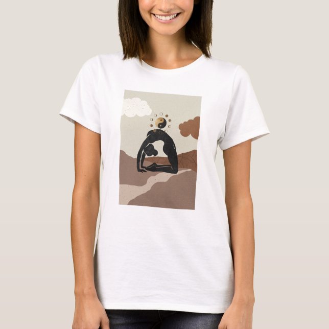 Yoga camel Pose ustrasana yan T-Shirt (Vorderseite)