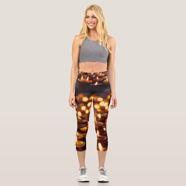 Yoga Capris, hochgeschliffen, XS (0-2) Capri Leggings (Vorderseite)