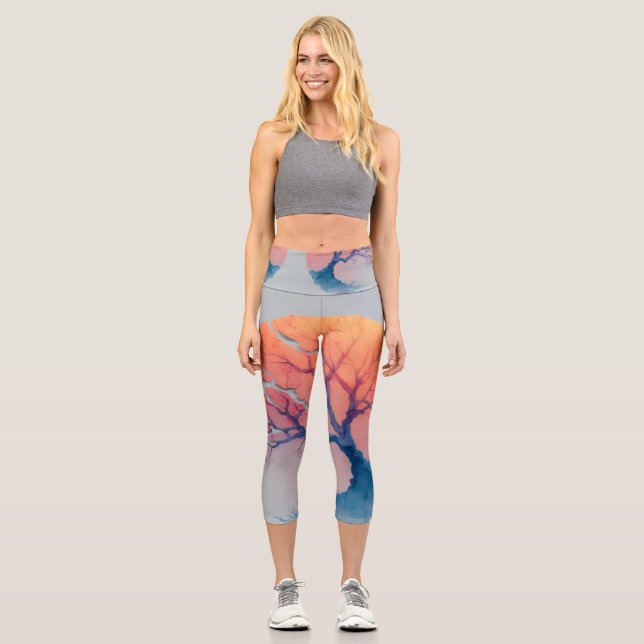 Yoga Capris, hochgeschliffen, XS (0-2) Capri Leggings (Vorderseite)