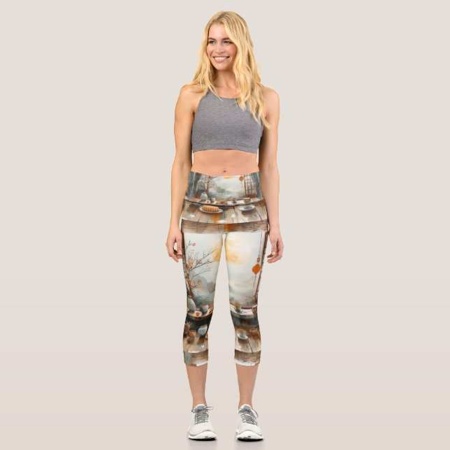 Yoga Capris, hochgeschliffen, XS (0-2) Capri Leggings (Vorderseite)
