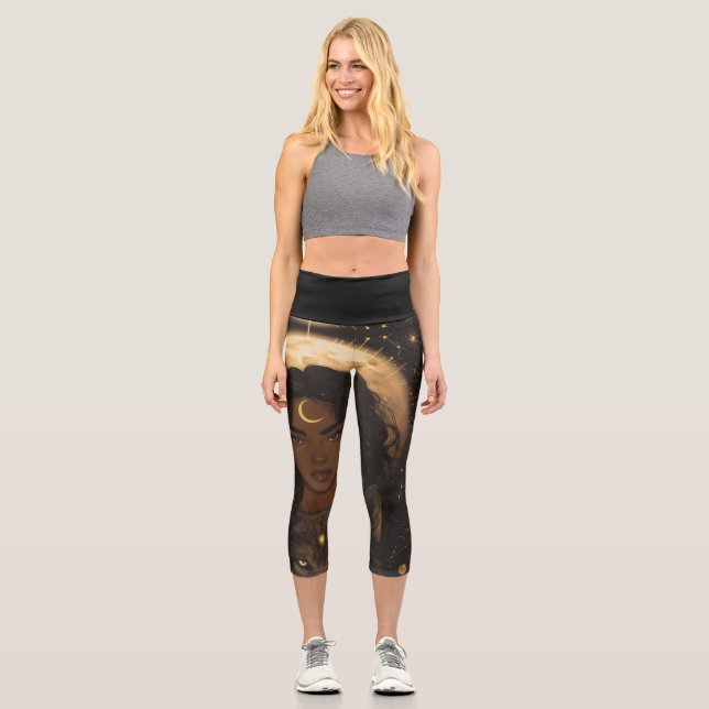 Yoga Capris, hochgeschliffen, XS (0-2) Capri Leggings (Vorderseite)