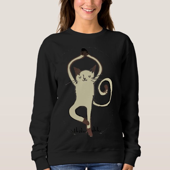 Yoga Cat 22 Sweatshirt (Vorderseite)