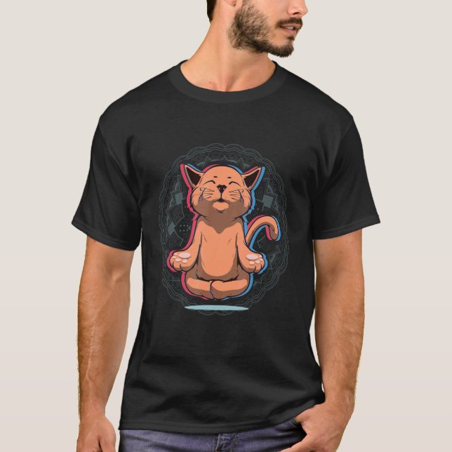 Yoga Cat Hatha Vinyasa Kundalini Ashtanga Power Iy T-Shirt (Vorderseite)