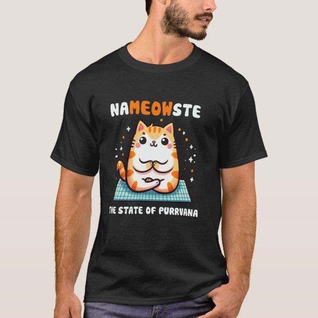 Yoga cat, meditation cat T-Shirt (Vorderseite)