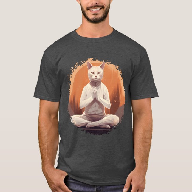 Yoga Cat T - Shirt (Vorderseite)