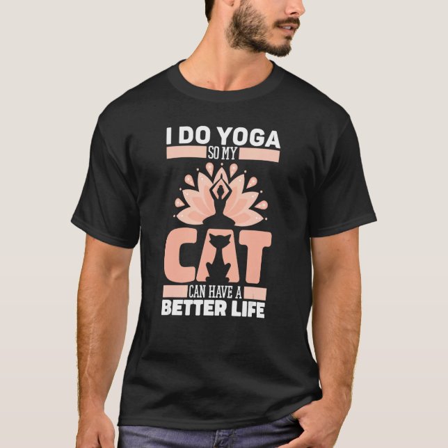 Yoga Cat Training  Yogi Yoga T-Shirt (Vorderseite)