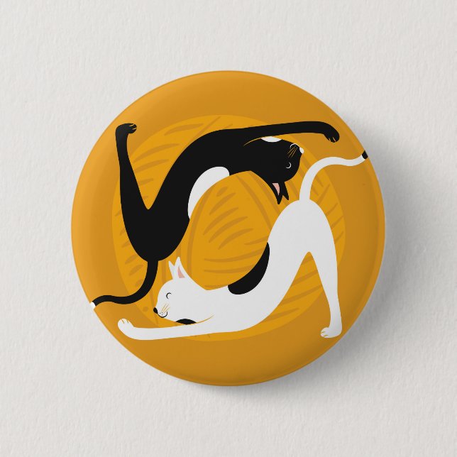 Yoga Cats Button (Vorderseite)