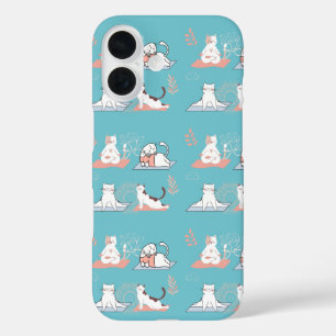 Yoga Cats Lotus iPhone 16 Hülle