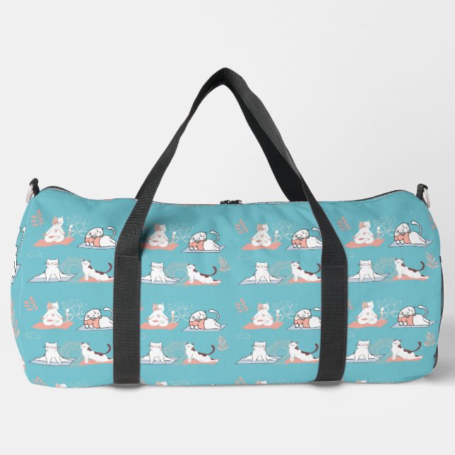 Yoga Cats Lotus Duffle Bag (Vorderseite)