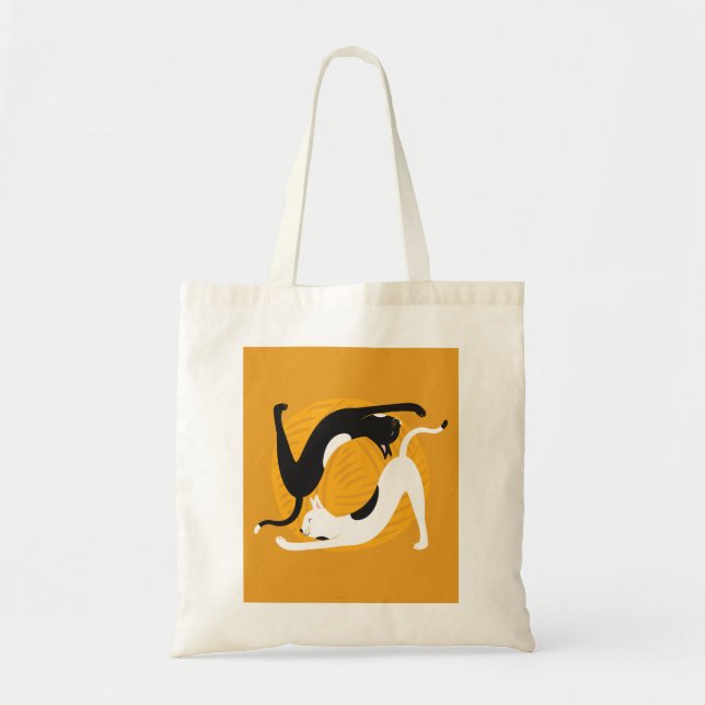 Yoga Cats Tragetasche (Vorne)
