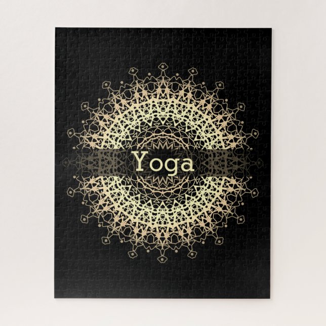 Yoga Center, Yoga, Sport, Mandala, Golden Mandala Puzzle (Vertikal)