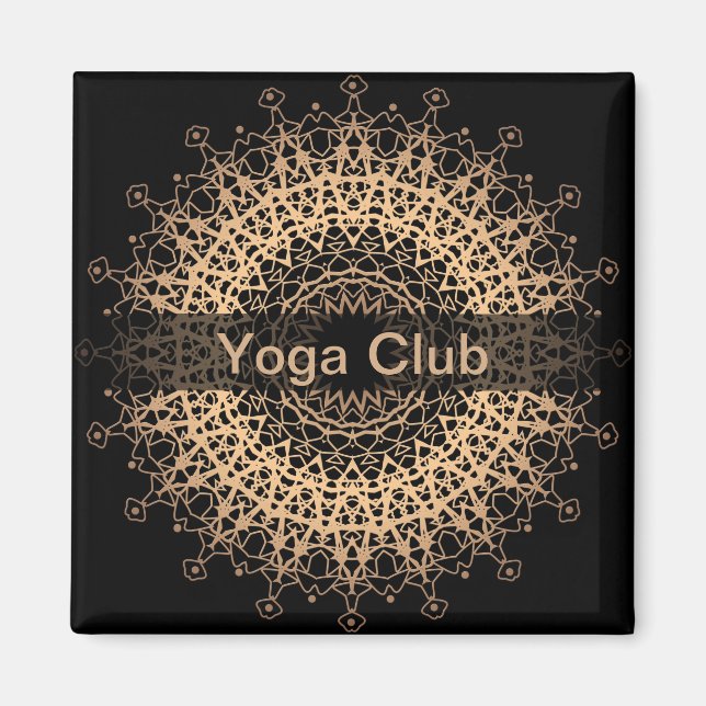 Yoga Center, Yoga, Sport, Mandala Magnet (Vorne)