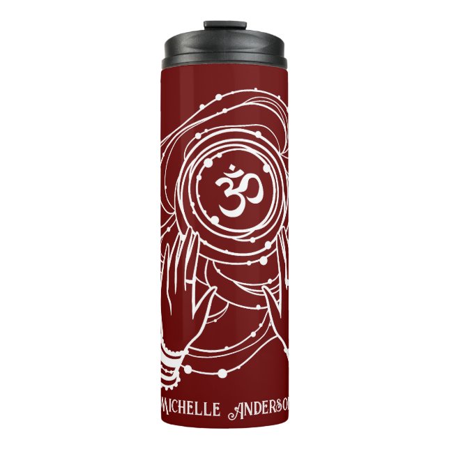 Yoga Chakra Crown Mantra Thermal Tumbler Thermosbecher (Vorderseite)