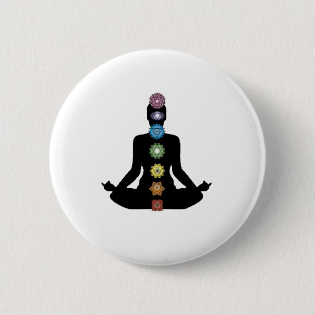 Yoga Chakras Button (Vorderseite)