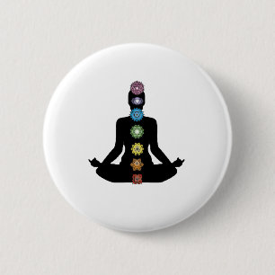 Yoga Chakras Button