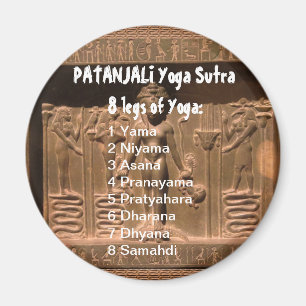 YOGA Checkliste: 8 Schritte von PATANJALI SUTRA Magnet