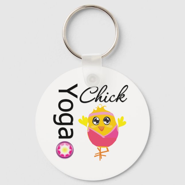 Yoga Chick Schlüsselanhänger (Vorderseite)