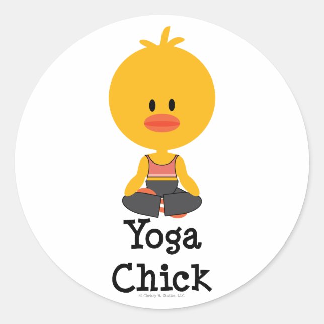 Yoga Chick Stickers (Vorderseite)