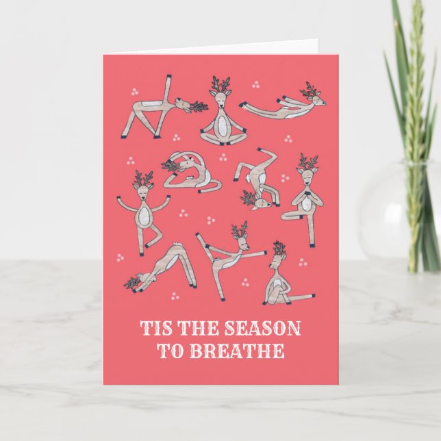 Yoga Christmas Card Feiertagskarte (Vorderseite)