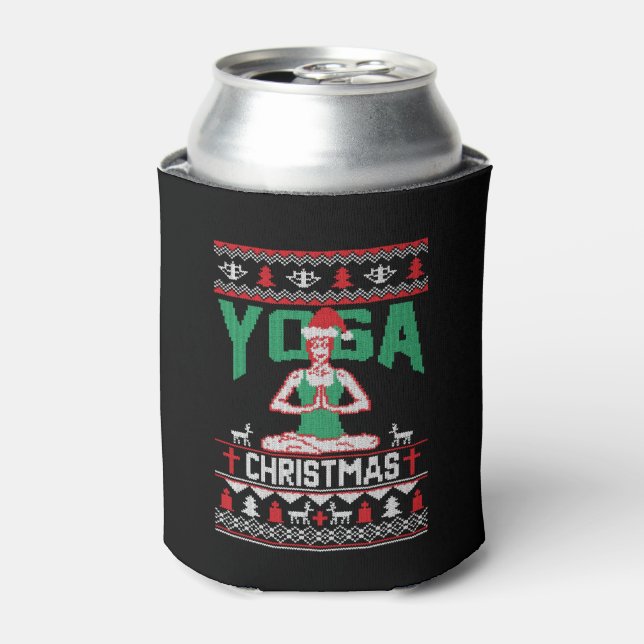 Yoga Christmas Shirt Dosenkühler (Kanne Vorderseite)