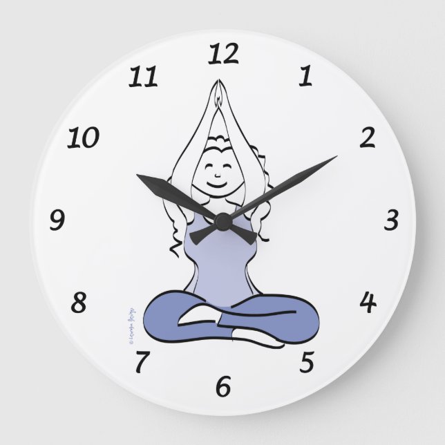 Yoga Clock Große Wanduhr (Vorderseite)