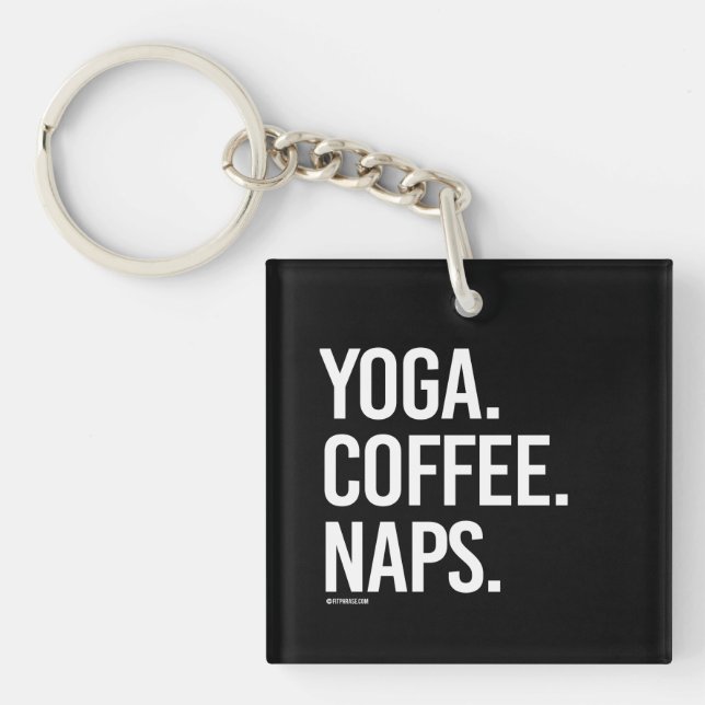 Yoga Coffee Nickerchen -    Yoga Fitness -.png Schlüsselanhänger (Vorderseite)