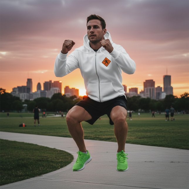 Yoga Crossing Sign Warrior Pose Strichmännchen Hoodie (Von Creator hochgeladen)