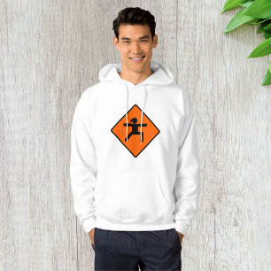 Yoga Crossing Sign Warrior Pose Strichmännchen Hoodie