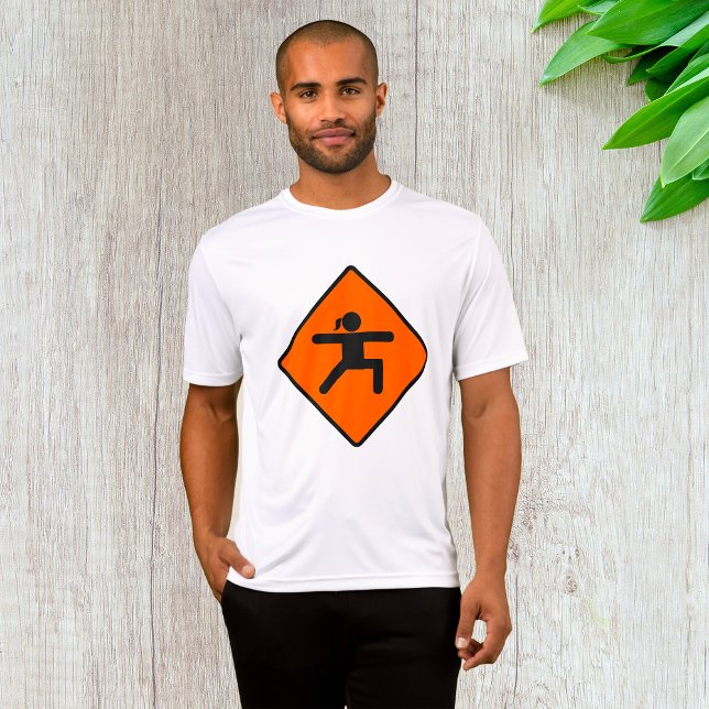 Yoga Crossing Sign Warrior Pose Strichmännchen T-Shirt (Von Creator hochgeladen)