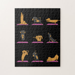 Yoga Dackel Hund Dackel Funny Jig Saw Puzzle
