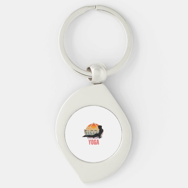 Yoga: Den Fluss verkraften Schlüsselanhänger (Vorderseite)