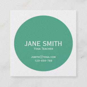 Yoga Doacher Blue Yoga Instructor modern Quadratische Visitenkarte
